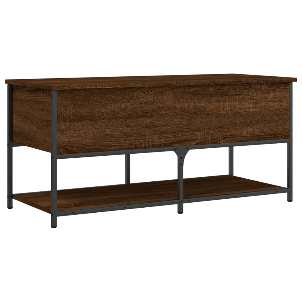 Banc de rangement chêne marron 100x42,5x47 cm bois d'ingénierie - XIOS