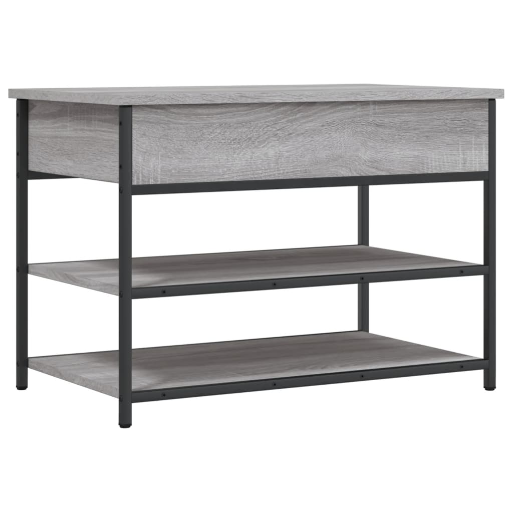 Banc à chaussures sonoma gris 70x42,5x50 cm bois d'ingénierie - XIOS