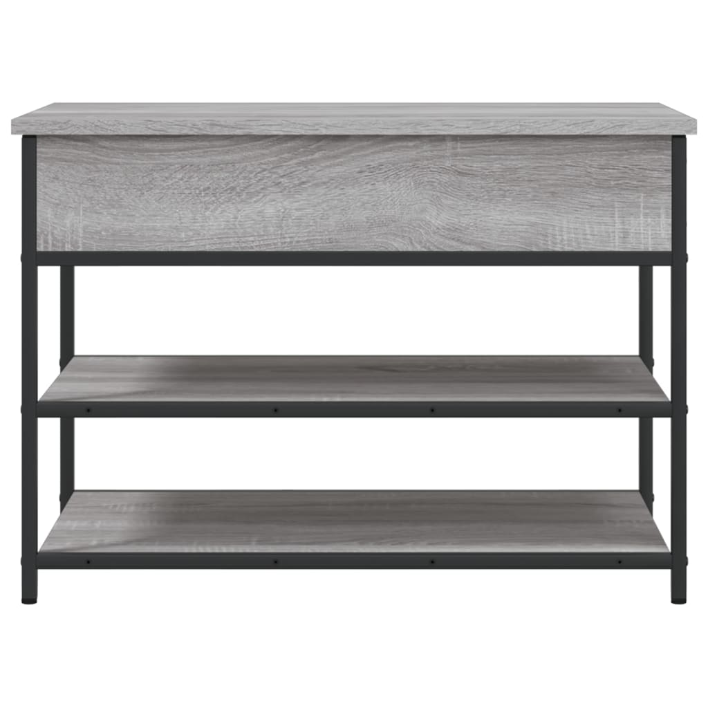 Banc à chaussures sonoma gris 70x42,5x50 cm bois d'ingénierie - XIOS