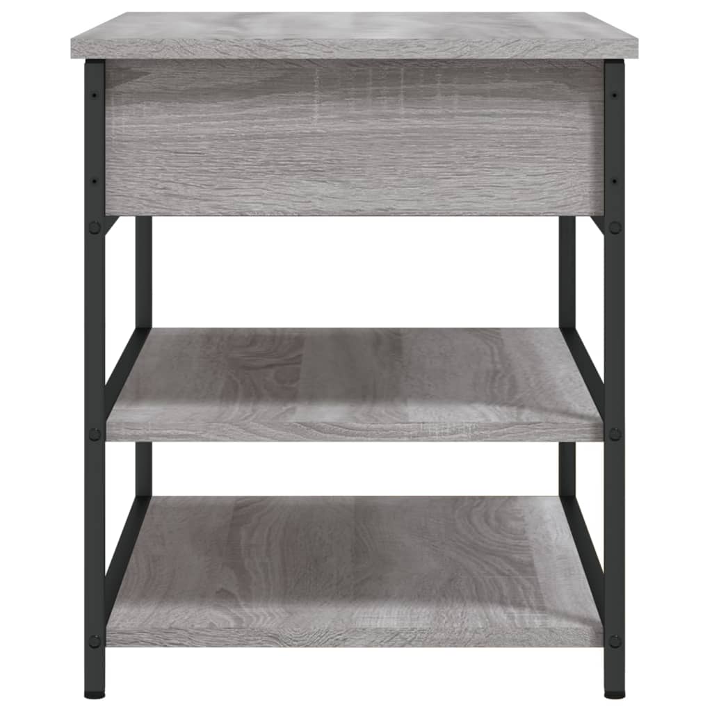 Banc à chaussures sonoma gris 70x42,5x50 cm bois d'ingénierie - XIOS