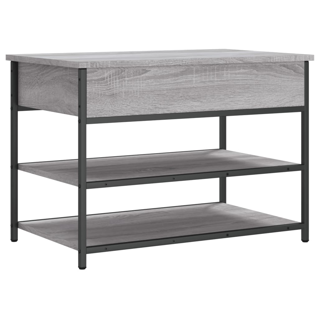 Banc à chaussures sonoma gris 70x42,5x50 cm bois d'ingénierie - XIOS