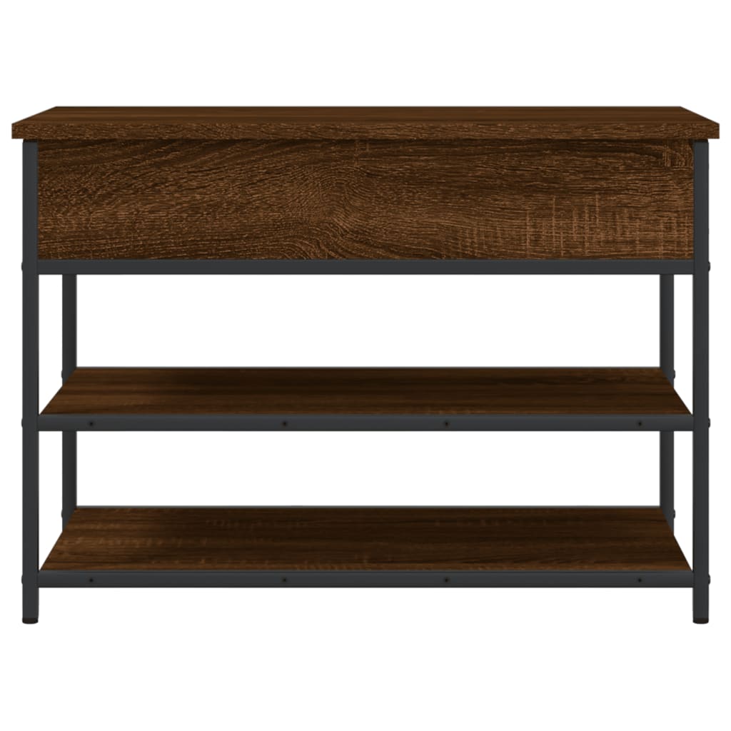 Banc à chaussures chêne marron 70x42,5x50 cm bois d'ingénierie - XIOS
