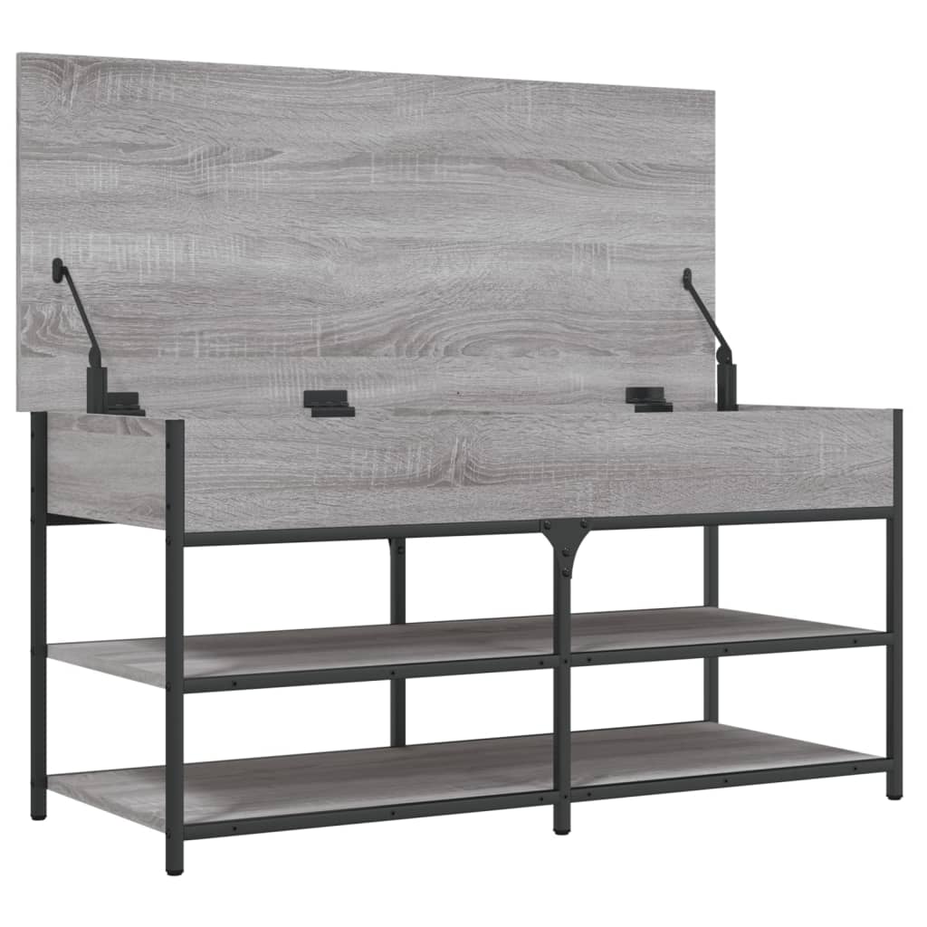 Banc à chaussures sonoma gris 100x42,5x50 cm bois d'ingénierie - XIOS