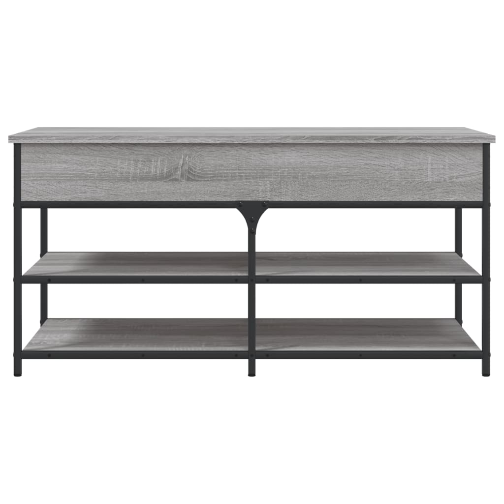 Banc à chaussures sonoma gris 100x42,5x50 cm bois d'ingénierie - XIOS