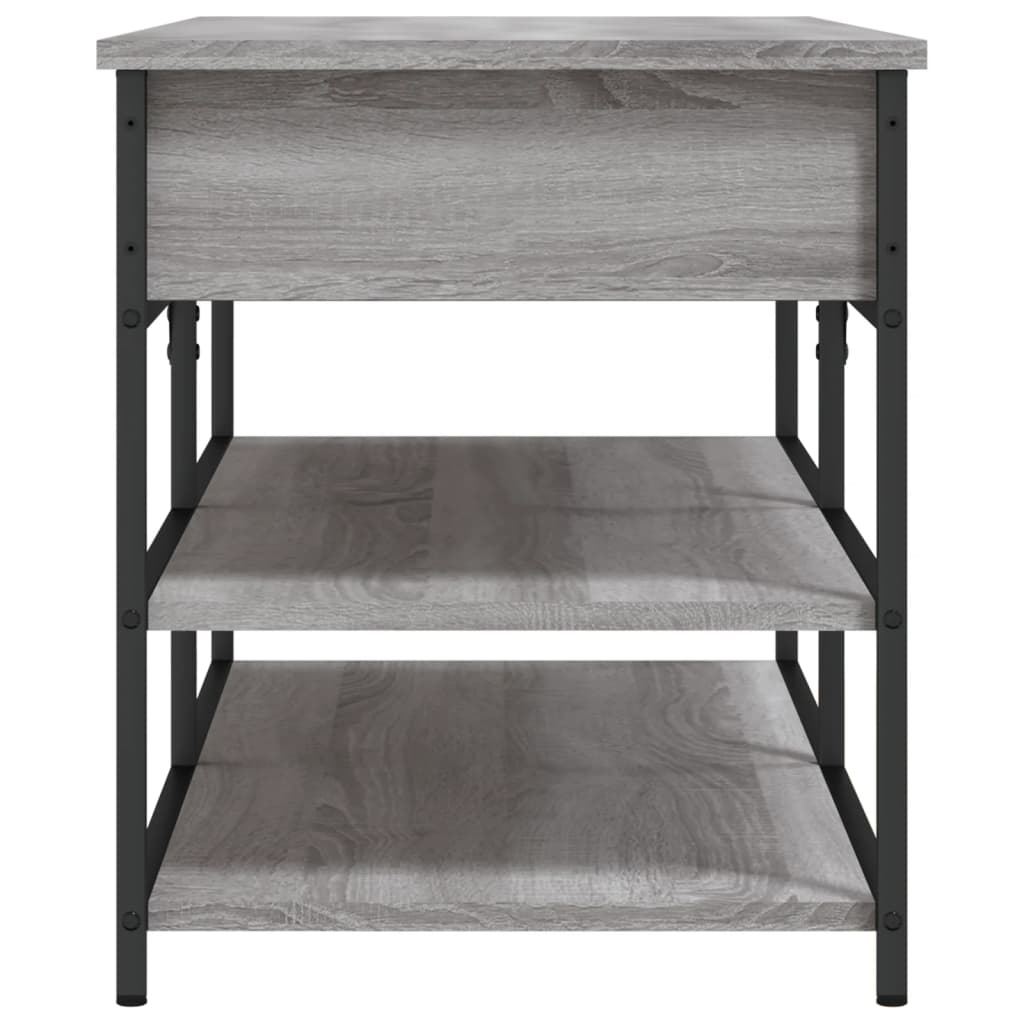Banc à chaussures sonoma gris 100x42,5x50 cm bois d'ingénierie - XIOS