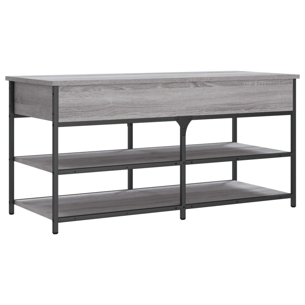 Banc à chaussures sonoma gris 100x42,5x50 cm bois d'ingénierie - XIOS