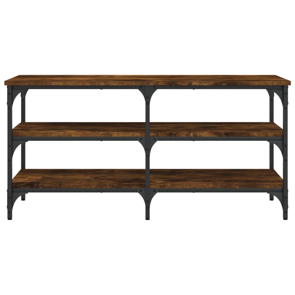 Banc à chaussures chêne fumé 100x38,5x49 cm bois d'ingénierie - XIOS