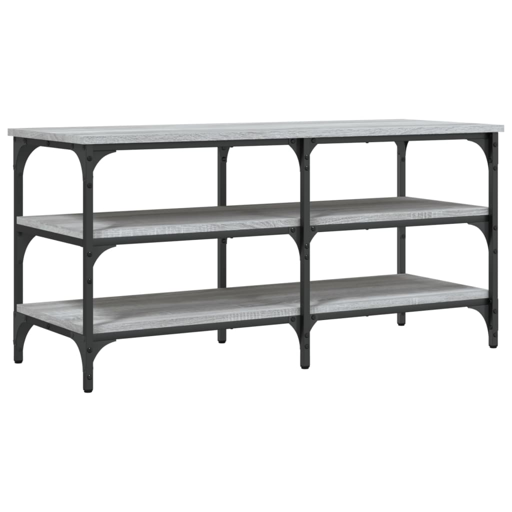 Banc à chaussures sonoma gris 100x38,5x49 cm bois d'ingénierie - XIOS