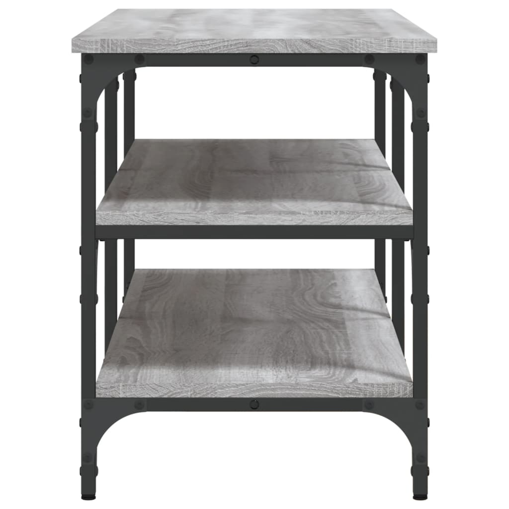 Banc à chaussures sonoma gris 100x38,5x49 cm bois d'ingénierie - XIOS