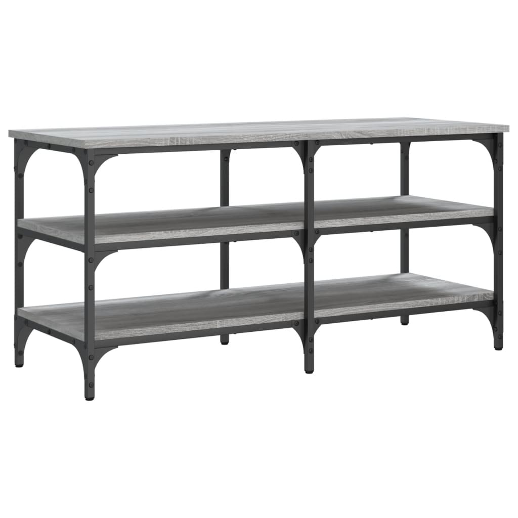Banc à chaussures sonoma gris 100x38,5x49 cm bois d'ingénierie - XIOS
