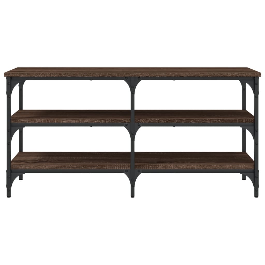 Banc à chaussures chêne marron 100x38,5x49 cm bois d'ingénierie - XIOS