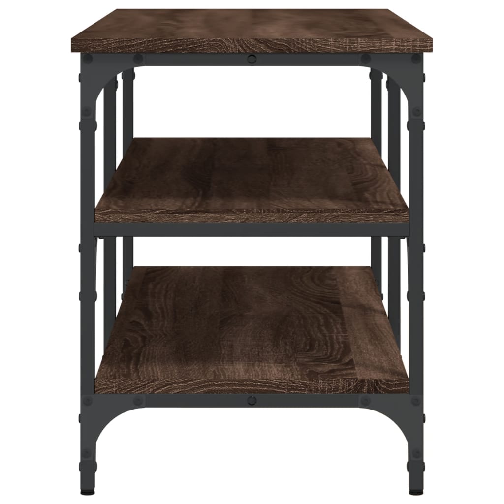 Banc à chaussures chêne marron 100x38,5x49 cm bois d'ingénierie - XIOS