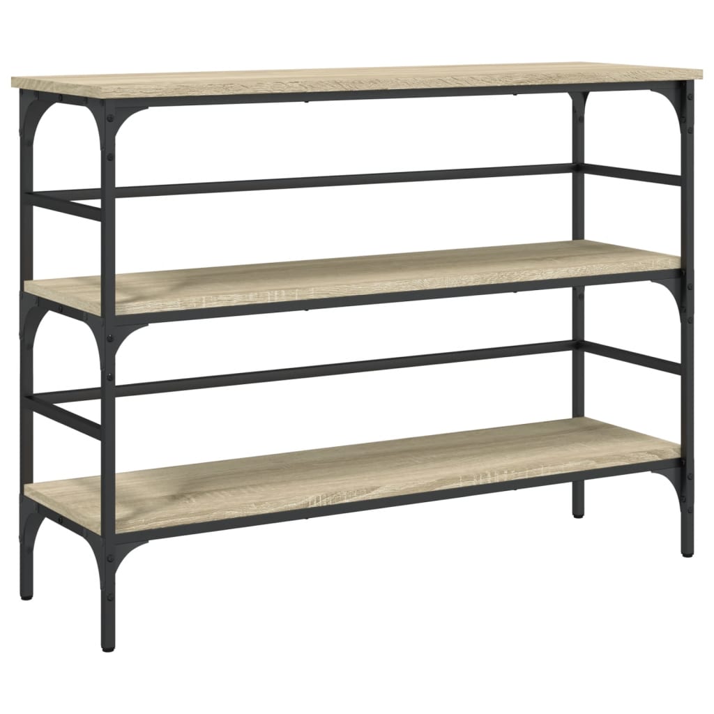 Table console chêne sonoma 100x32x75 cm bois d'ingénierie - XIOS
