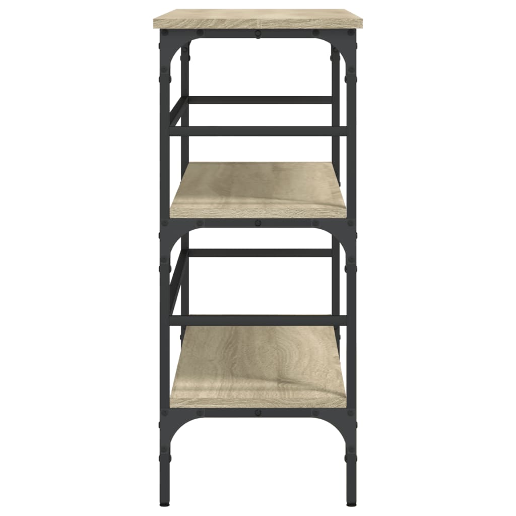 Table console chêne sonoma 100x32x75 cm bois d'ingénierie - XIOS