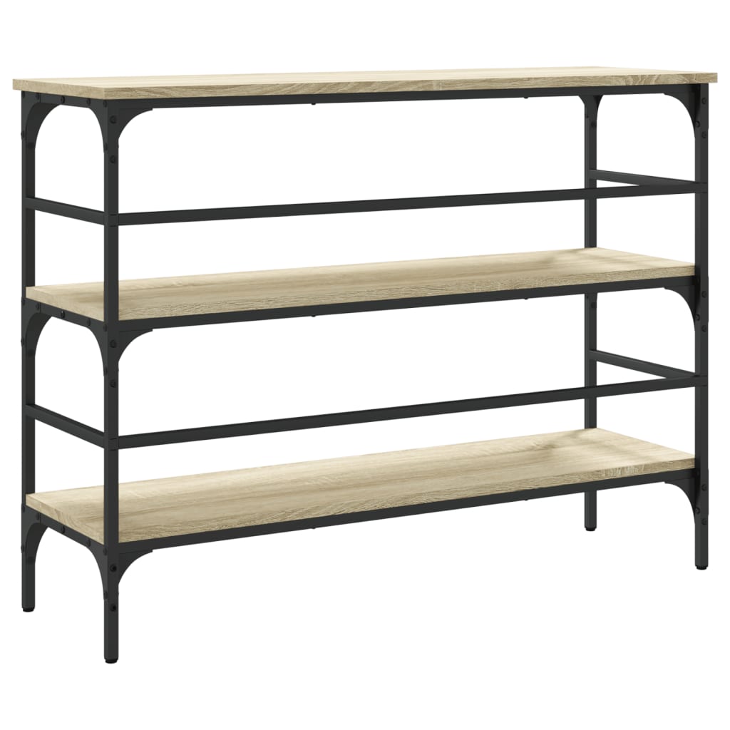 Table console chêne sonoma 100x32x75 cm bois d'ingénierie - XIOS