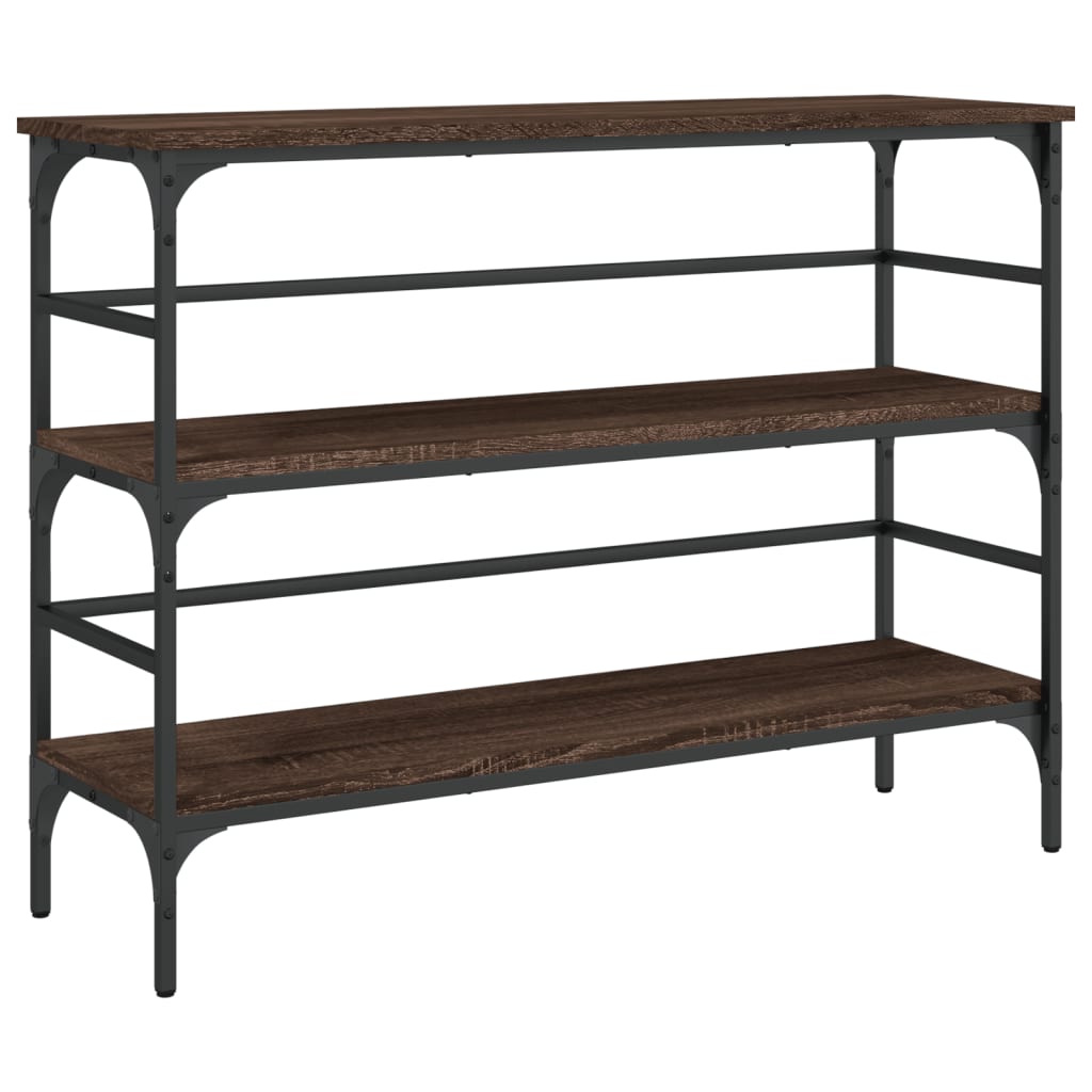Table console chêne marron 100x32x75 cm bois d'ingénierie - XIOS