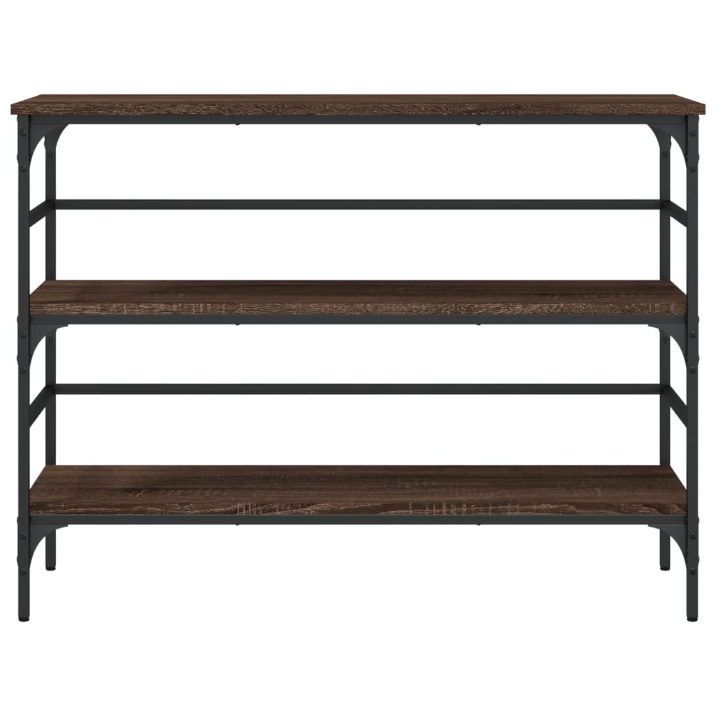 Table console chêne marron 100x32x75 cm bois d'ingénierie - XIOS