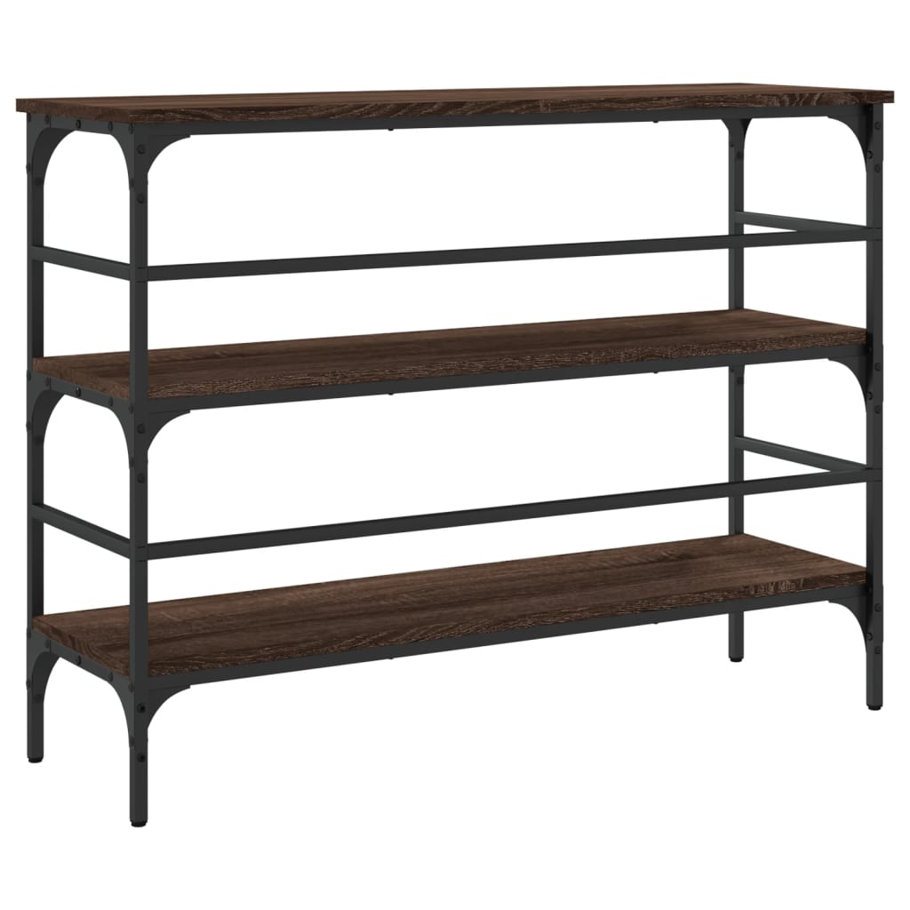 Table console chêne marron 100x32x75 cm bois d'ingénierie - XIOS
