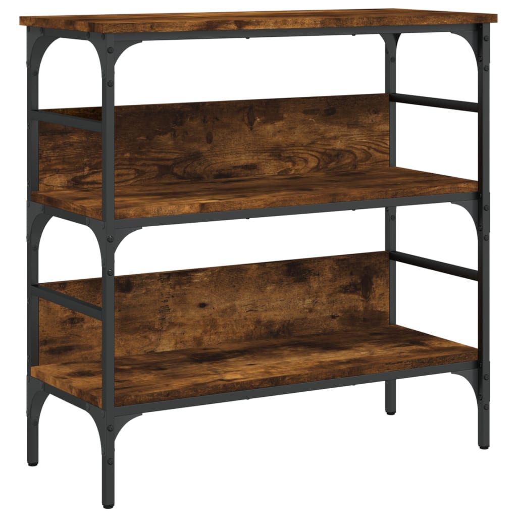 Table console chêne fumé 75x32x75 cm bois d'ingénierie - XIOS