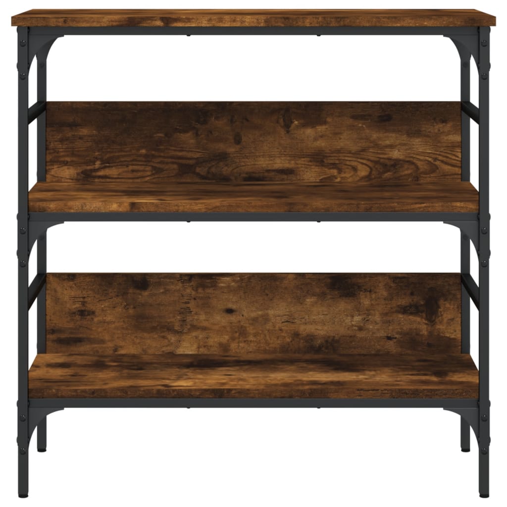 Table console chêne fumé 75x32x75 cm bois d'ingénierie - XIOS