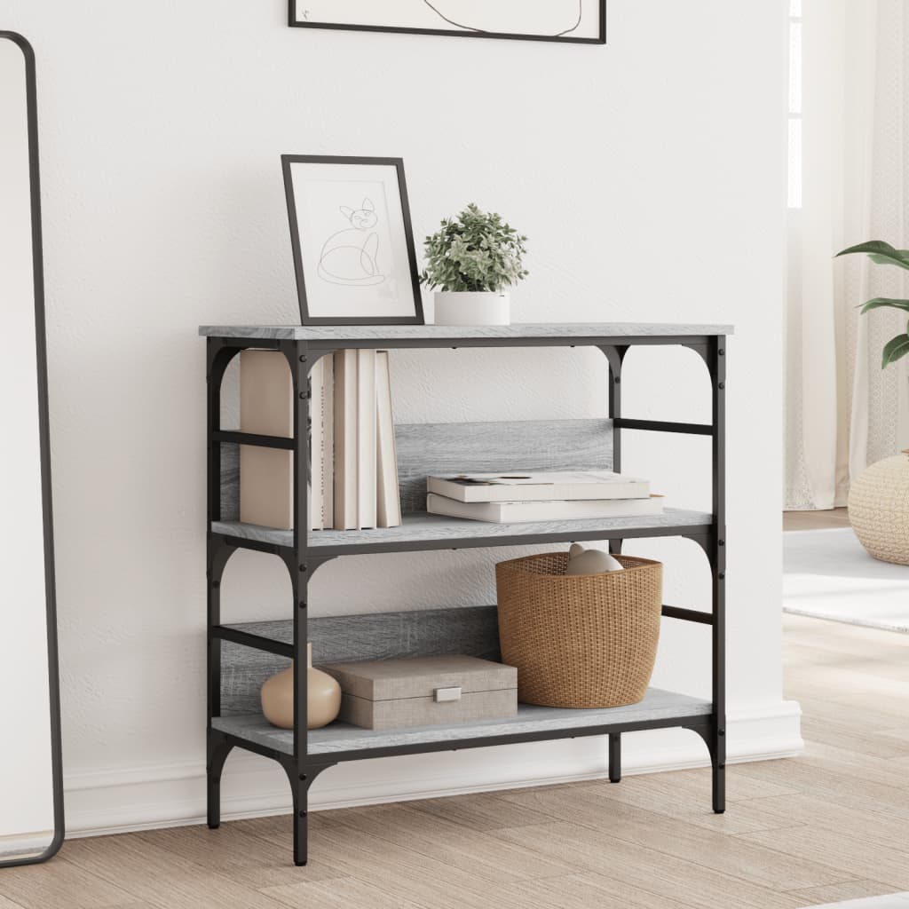 Table console sonoma gris 75x32x75 cm bois d'ingénierie - XIOS