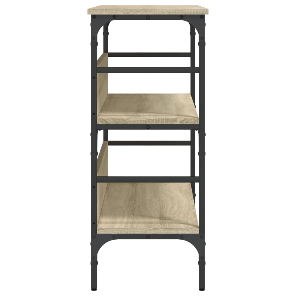 Table console chêne sonoma 100x32x75 cm bois d'ingénierie - XIOS