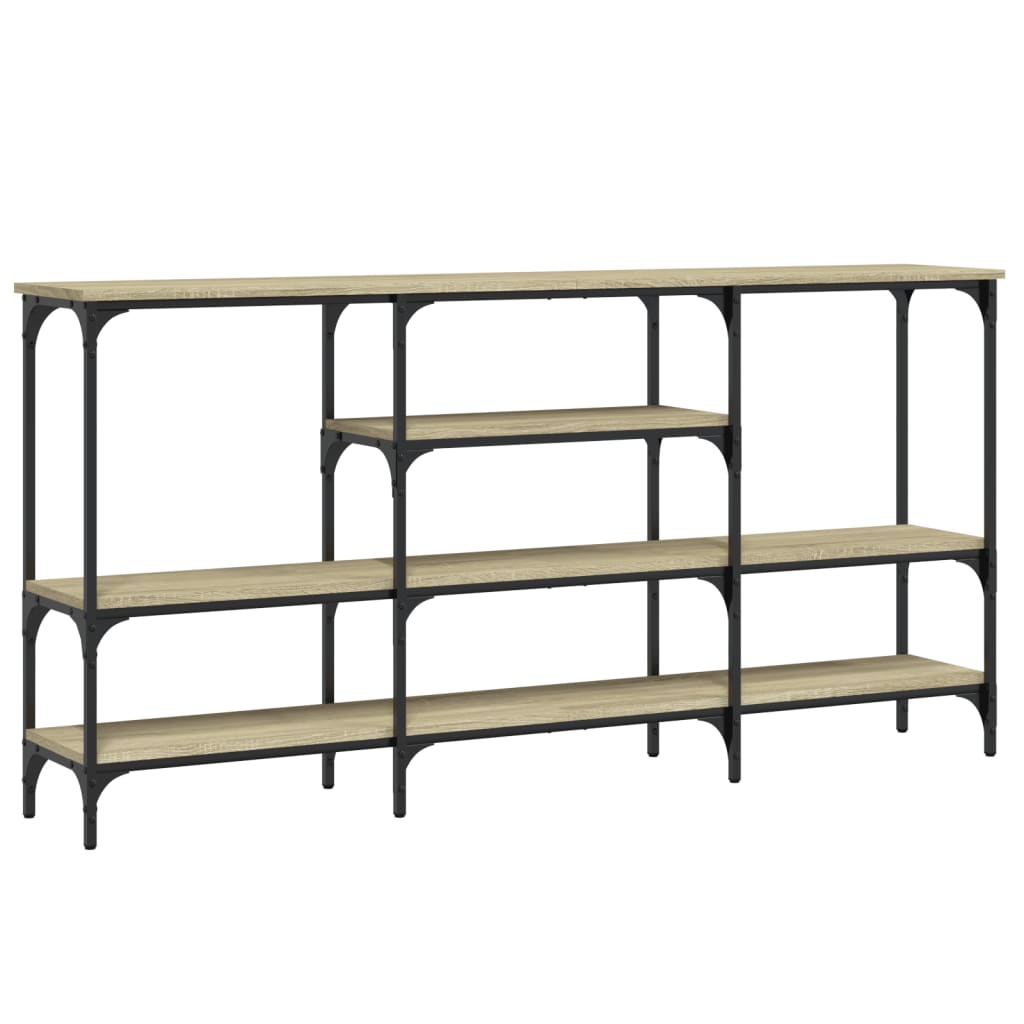 Table console chêne sonoma 160x29x80 cm bois d'ingénierie - XIOS