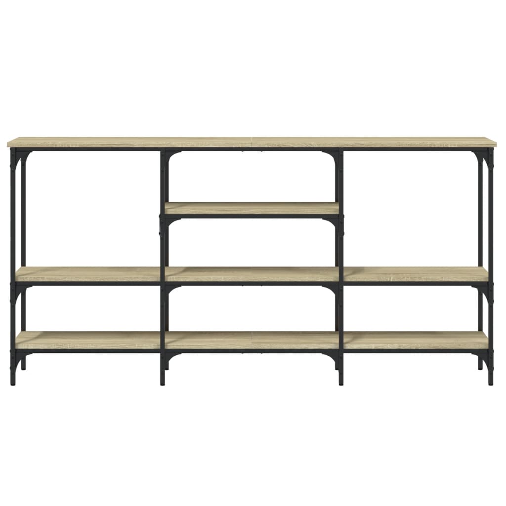 Table console chêne sonoma 160x29x80 cm bois d'ingénierie - XIOS