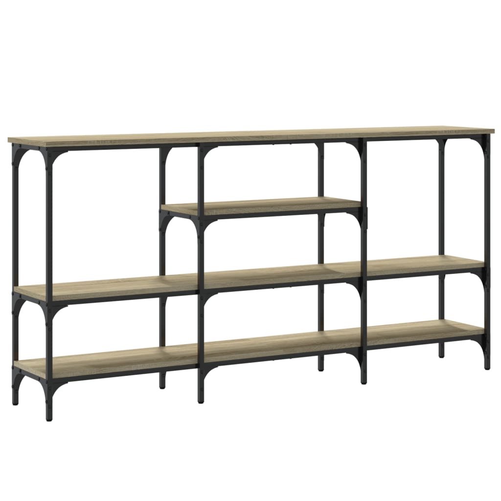 Table console chêne sonoma 160x29x80 cm bois d'ingénierie - XIOS