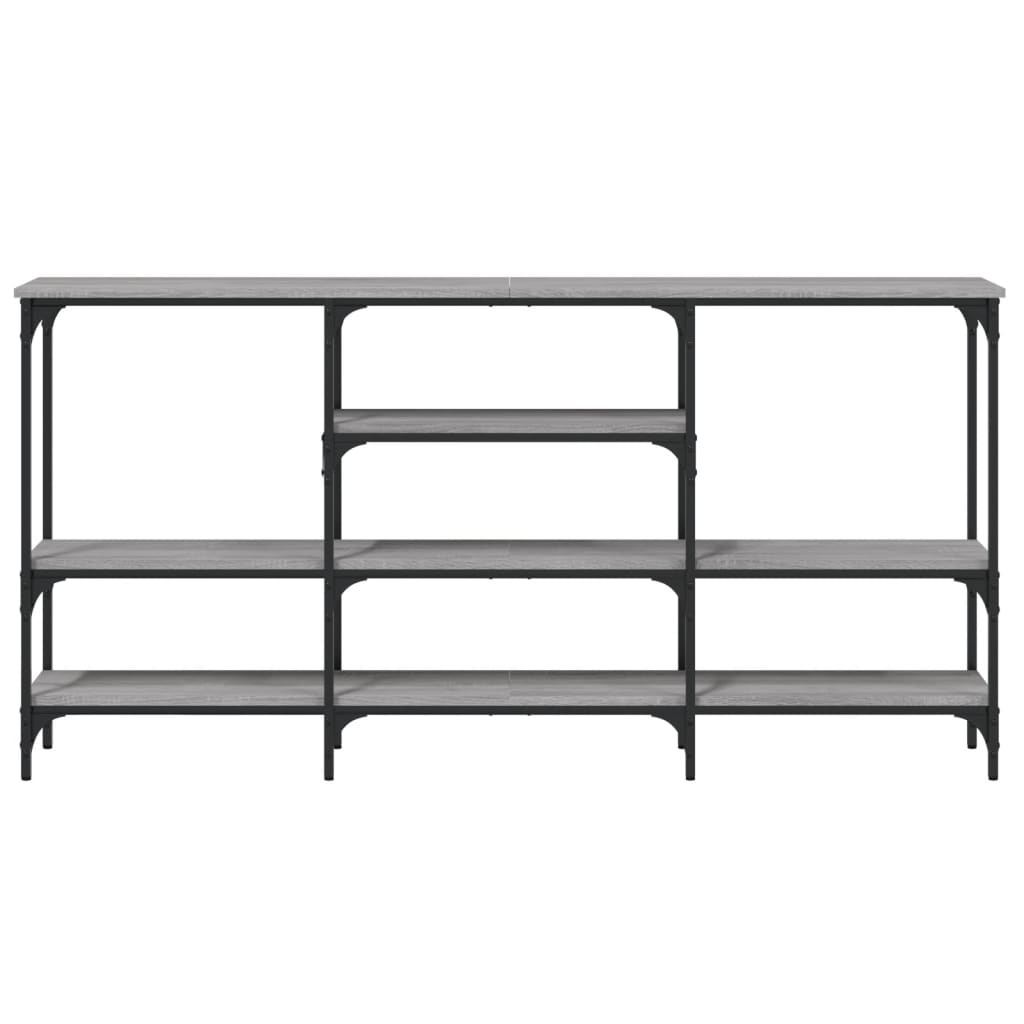 Table console sonoma gris 160x29x80 cm bois d'ingénierie - XIOS