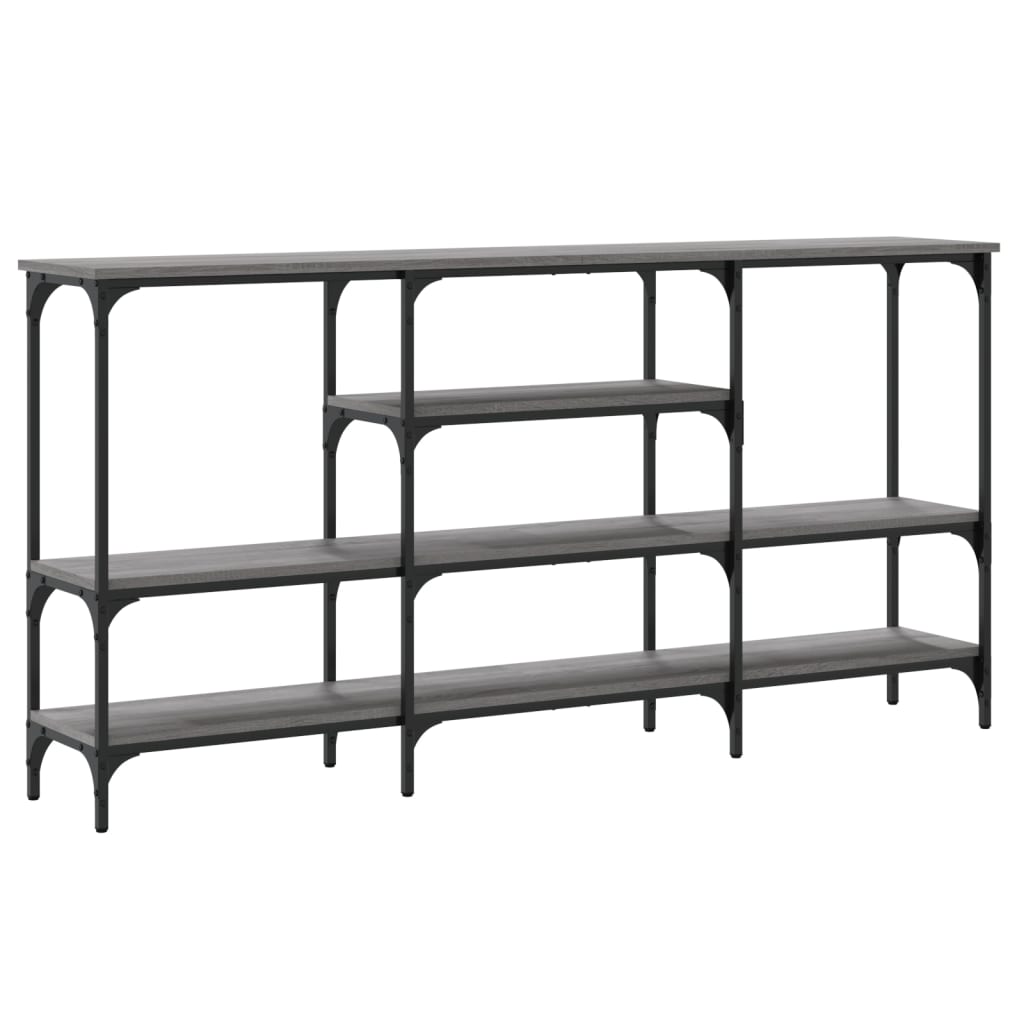 Table console sonoma gris 160x29x80 cm bois d'ingénierie - XIOS