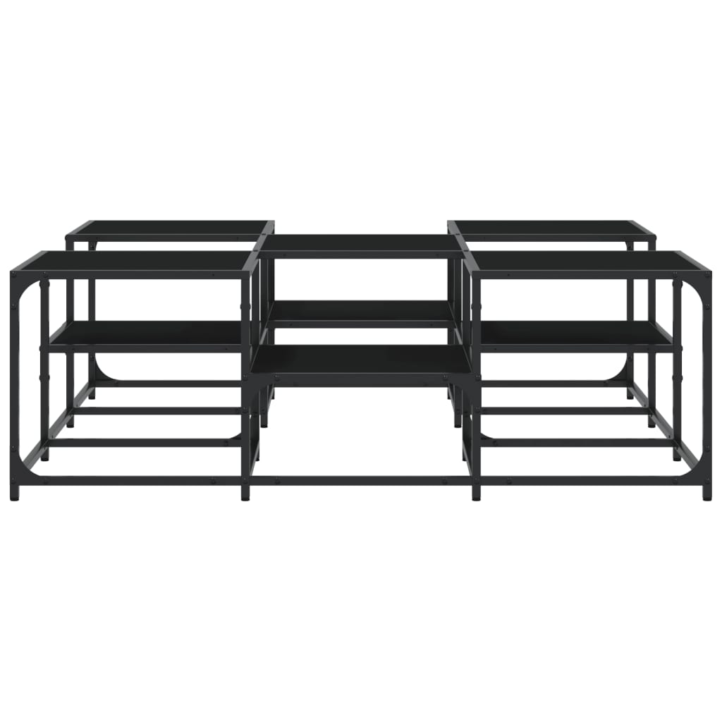 Table basse noir 121x121x40cm Bois d'ingénierie - XIOS