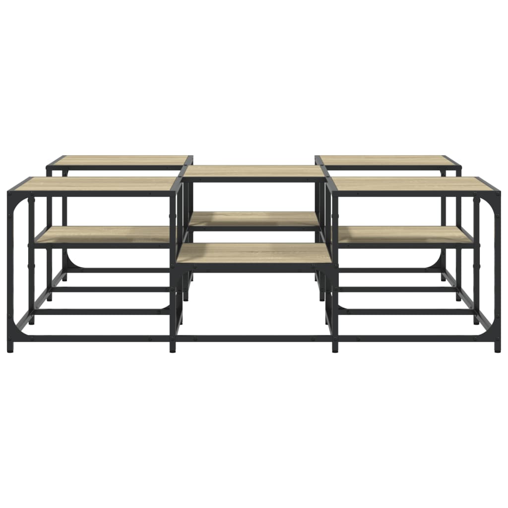 Table basse chêne sonoma 121x121x40 cm bois d'ingénierie - XIOS