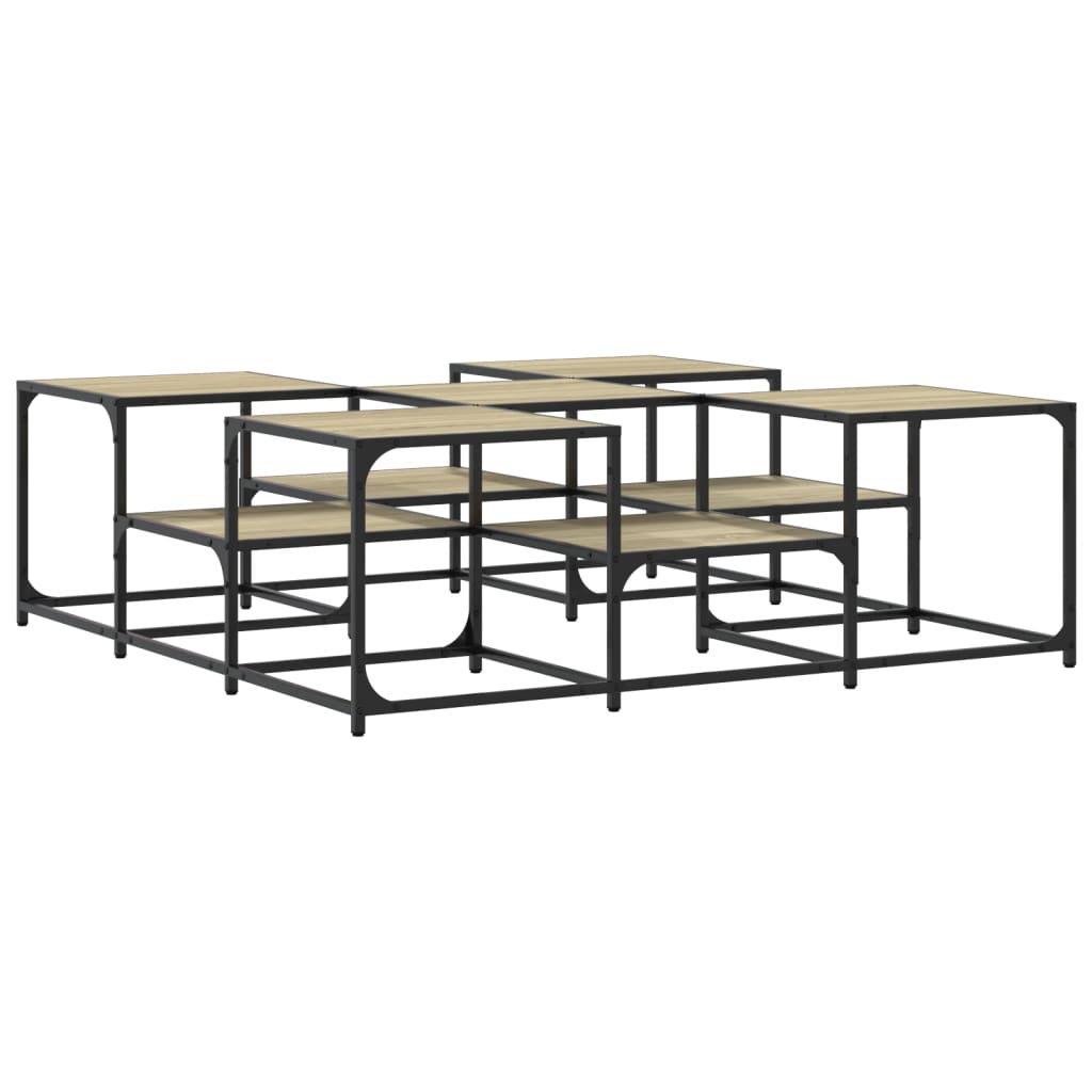 Table basse chêne sonoma 121x121x40 cm bois d'ingénierie - XIOS