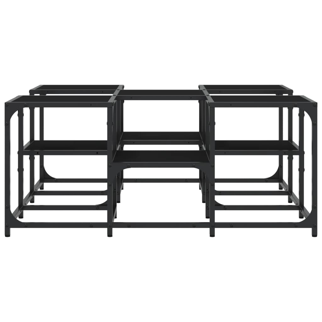 Table basse noir 91x91x40 cm bois d'ingénierie - XIOS