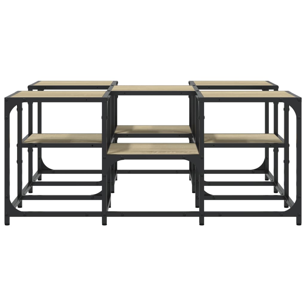 Table basse chêne sonoma 91x91x40 cm bois d'ingénierie - XIOS