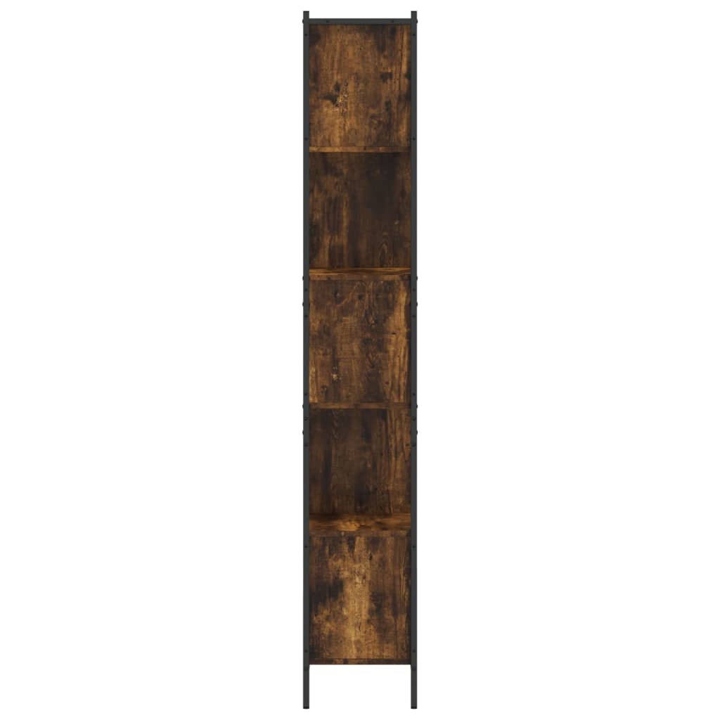 Bibliothèque chêne fumé 72x28x172 cm bois d'ingénierie - XIOS