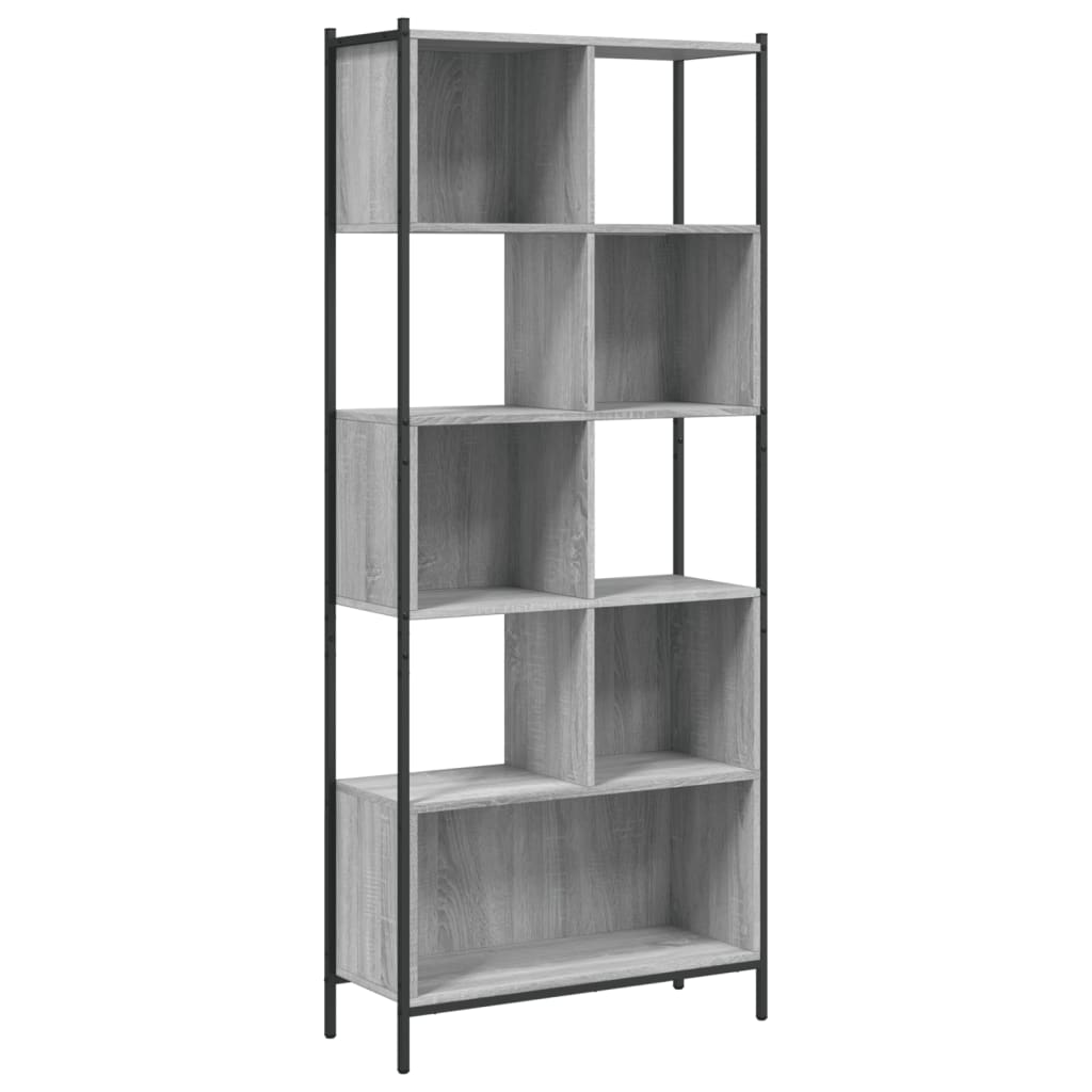 Bibliothèque sonoma gris 72x28x172 cm bois d'ingénierie - XIOS