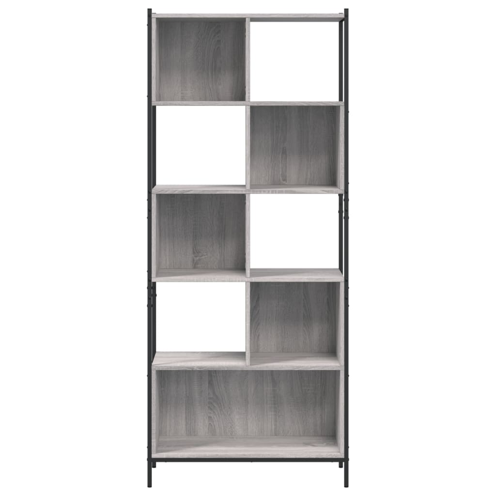 Bibliothèque sonoma gris 72x28x172 cm bois d'ingénierie - XIOS