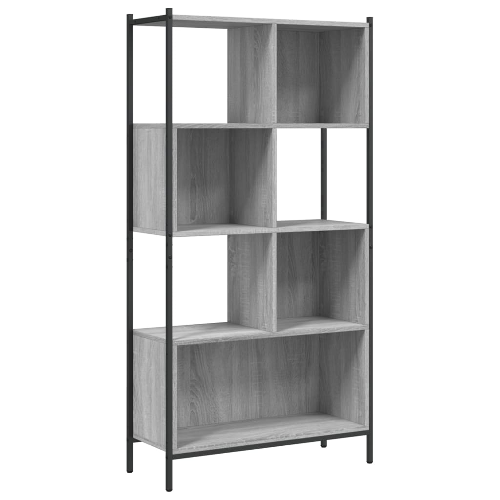 Bibliothèque sonoma gris 72x28x172 cm bois d'ingénierie - XIOS