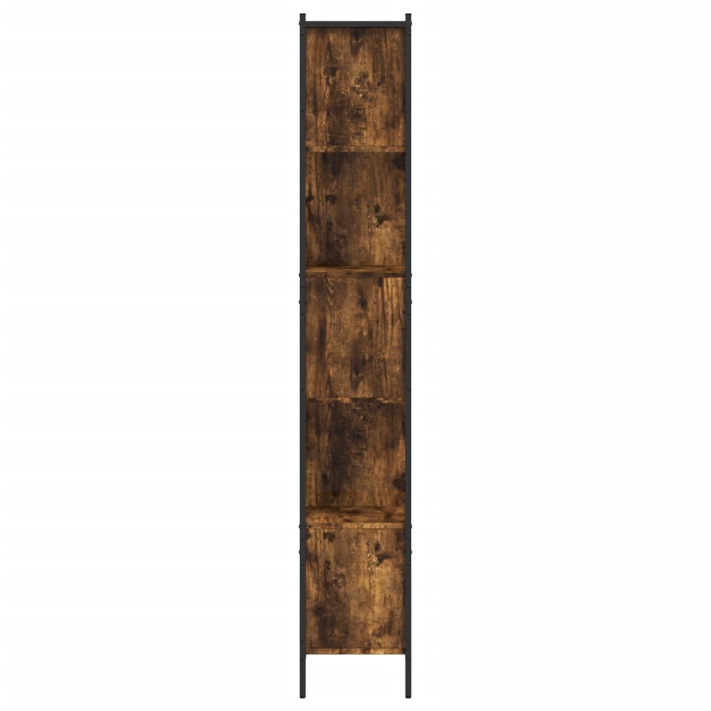 Bibliothèque chêne fumé 102x28x172 cm bois d'ingénierie