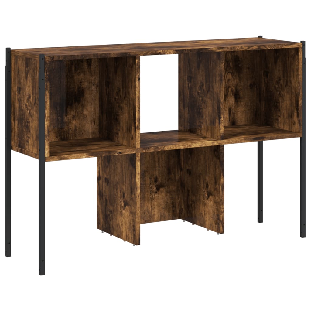 Bibliothèque chêne fumé 102x28x172 cm bois d'ingénierie