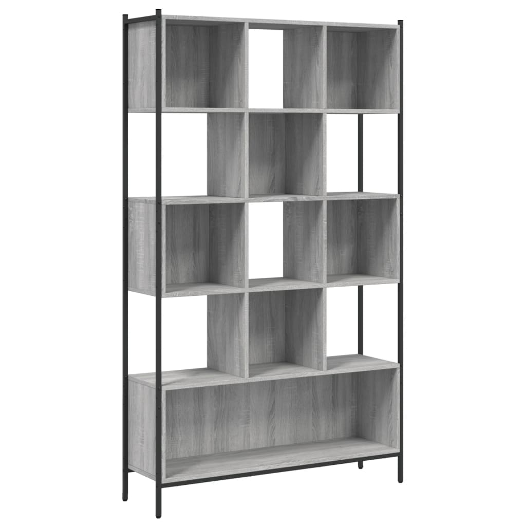 Bibliothèque sonoma gris 102x28x172 cm bois d'ingénierie - XIOS