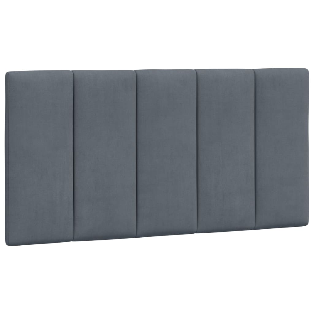 Coussin de tête de lit gris foncé 100 cm velours - XIOS