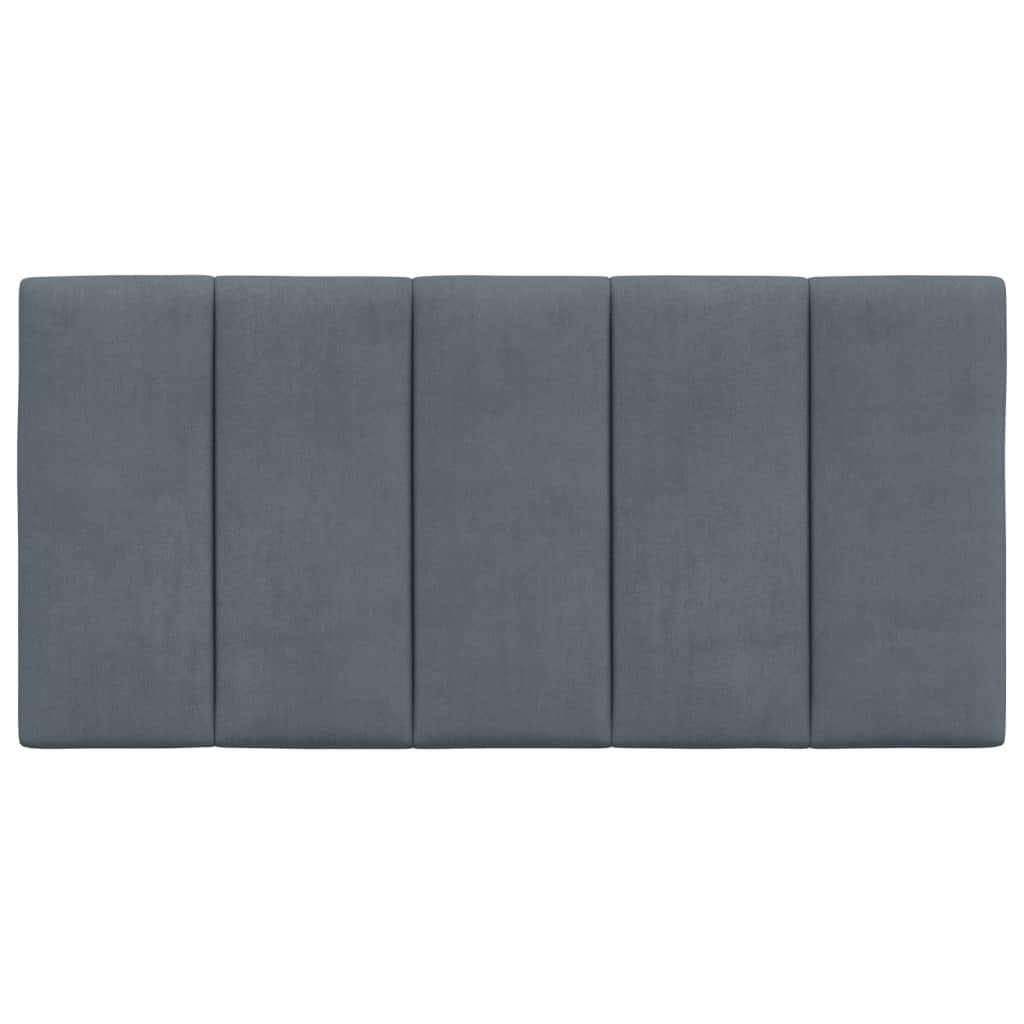 Coussin de tête de lit gris foncé 100 cm velours - XIOS