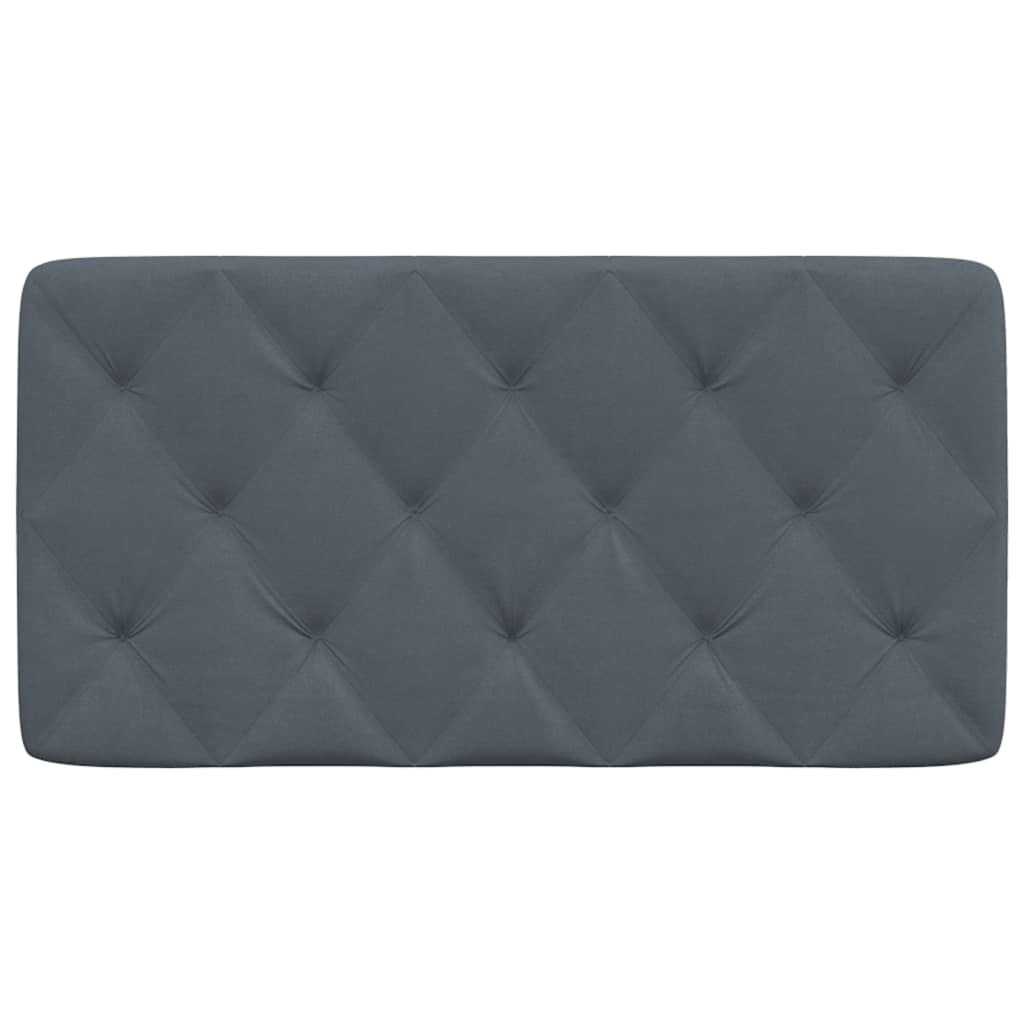 Coussin de tête de lit gris foncé 100 cm velours - XIOS