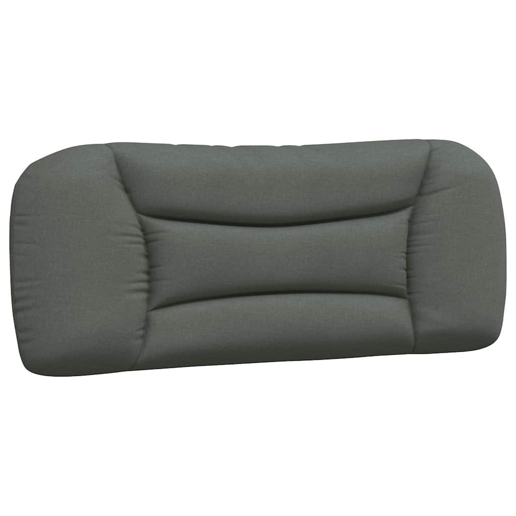 Cadre de lit sans matelas Hvar gris foncé 100x200 cm tissu
