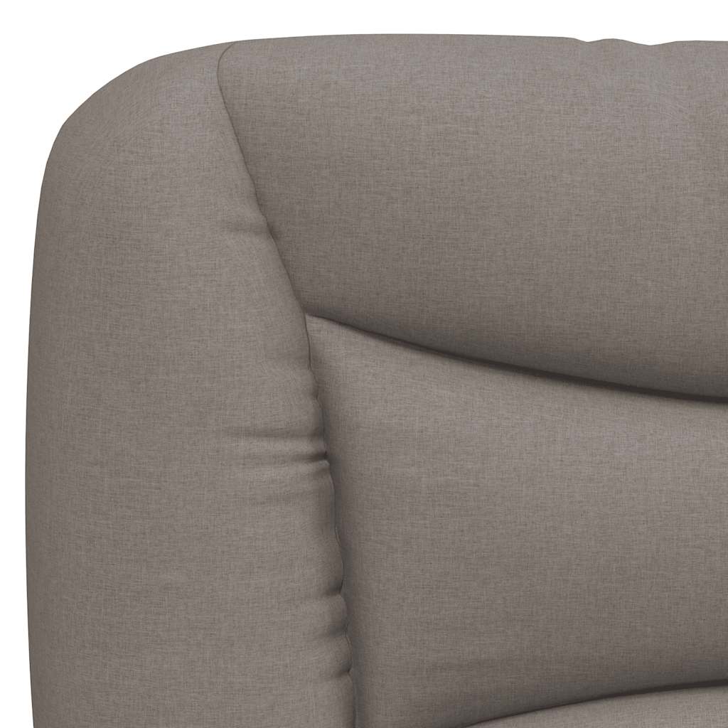 Cadre de lit sans matelas Hvar taupe 120x200 cm tissu