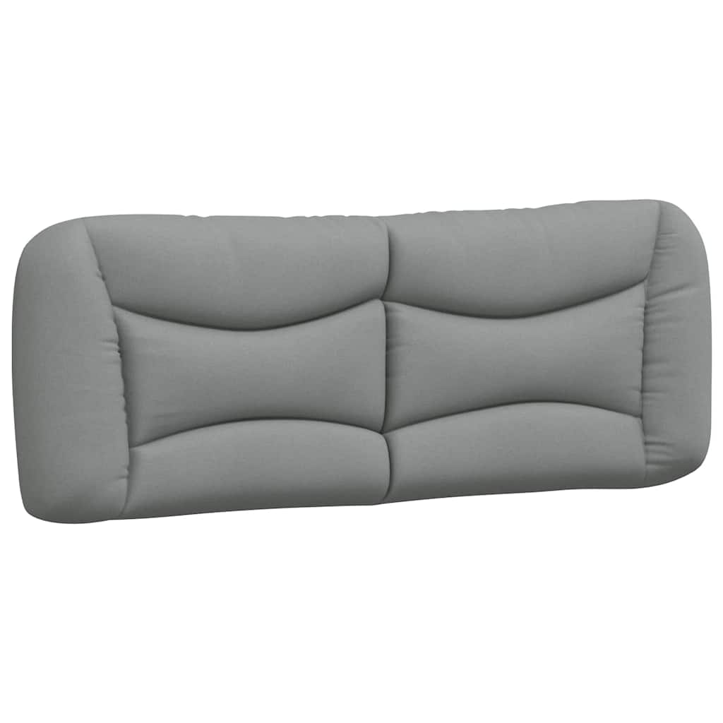 Cadre de lit sans matelas Hvar gris clair 140x190 cm tissu