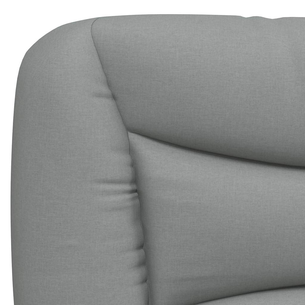 Cadre de lit sans matelas Hvar gris clair 140x190 cm tissu